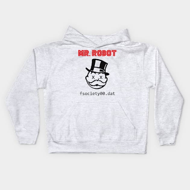 MR. ROBOT Kids Hoodie by Charlie_Vermillion